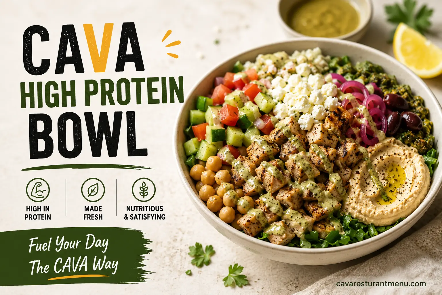 cava high protein bowl